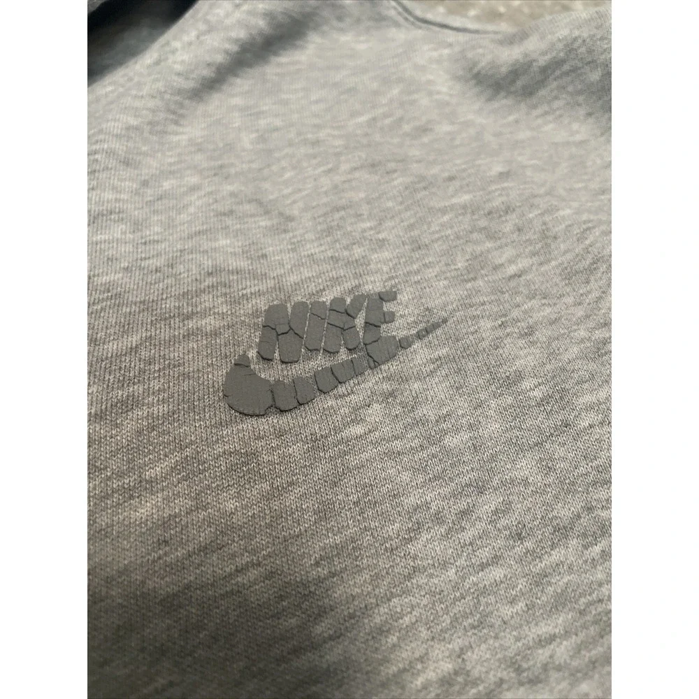Nike Sportswear Repeat Logo Tape Hoodie Men Medium Gray Pullover AH9149-063 M